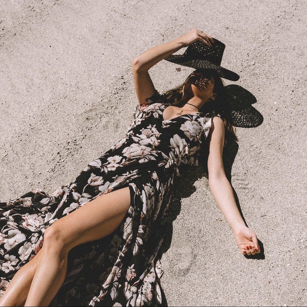 Paige silk wrap floral maxi dress